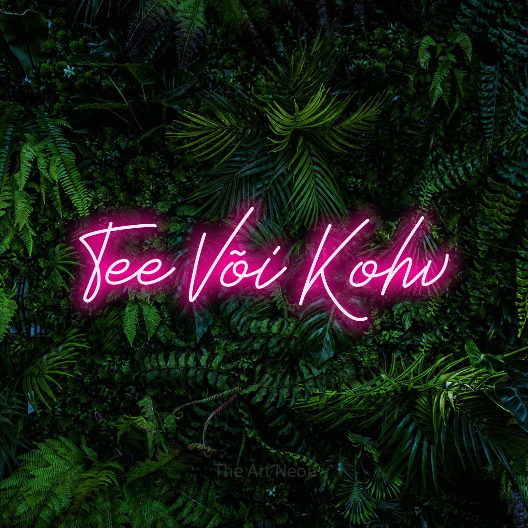 LED neon sign reading “Tee Või Kohv”, arranged in a single line.