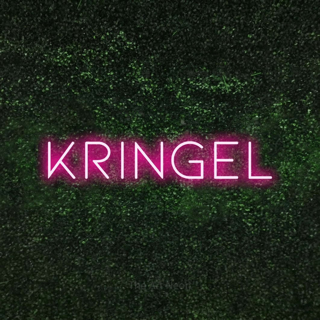 LED neon sign reading “Kringel”, arranged in a single line.