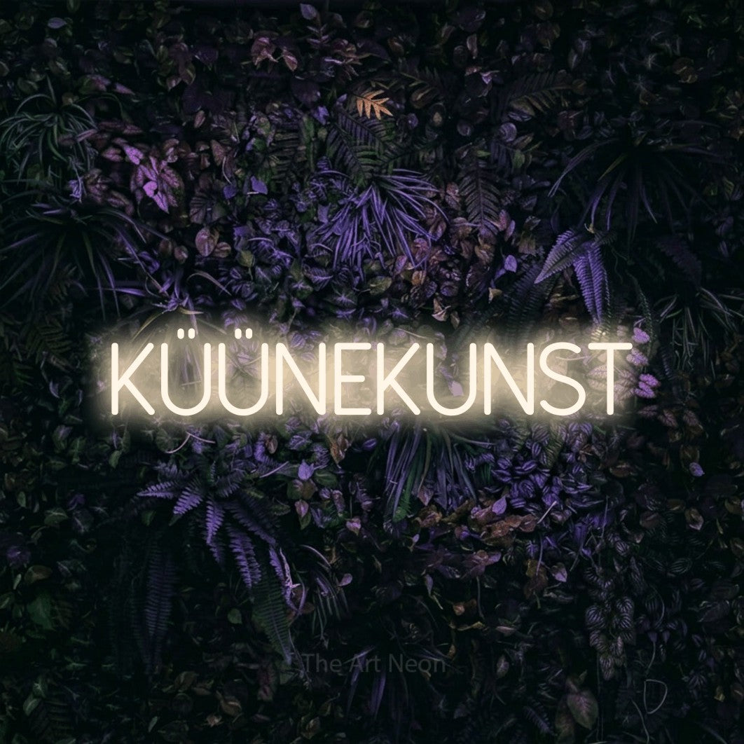 LED neon sign reading “küünekunst”, arranged in a single line.