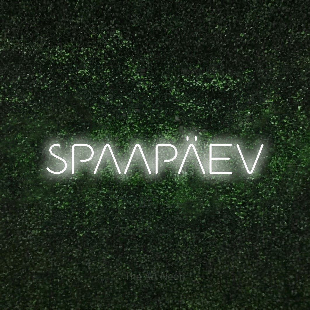 LED neon sign reading “SPAAPÄEV”, arranged in a single line.