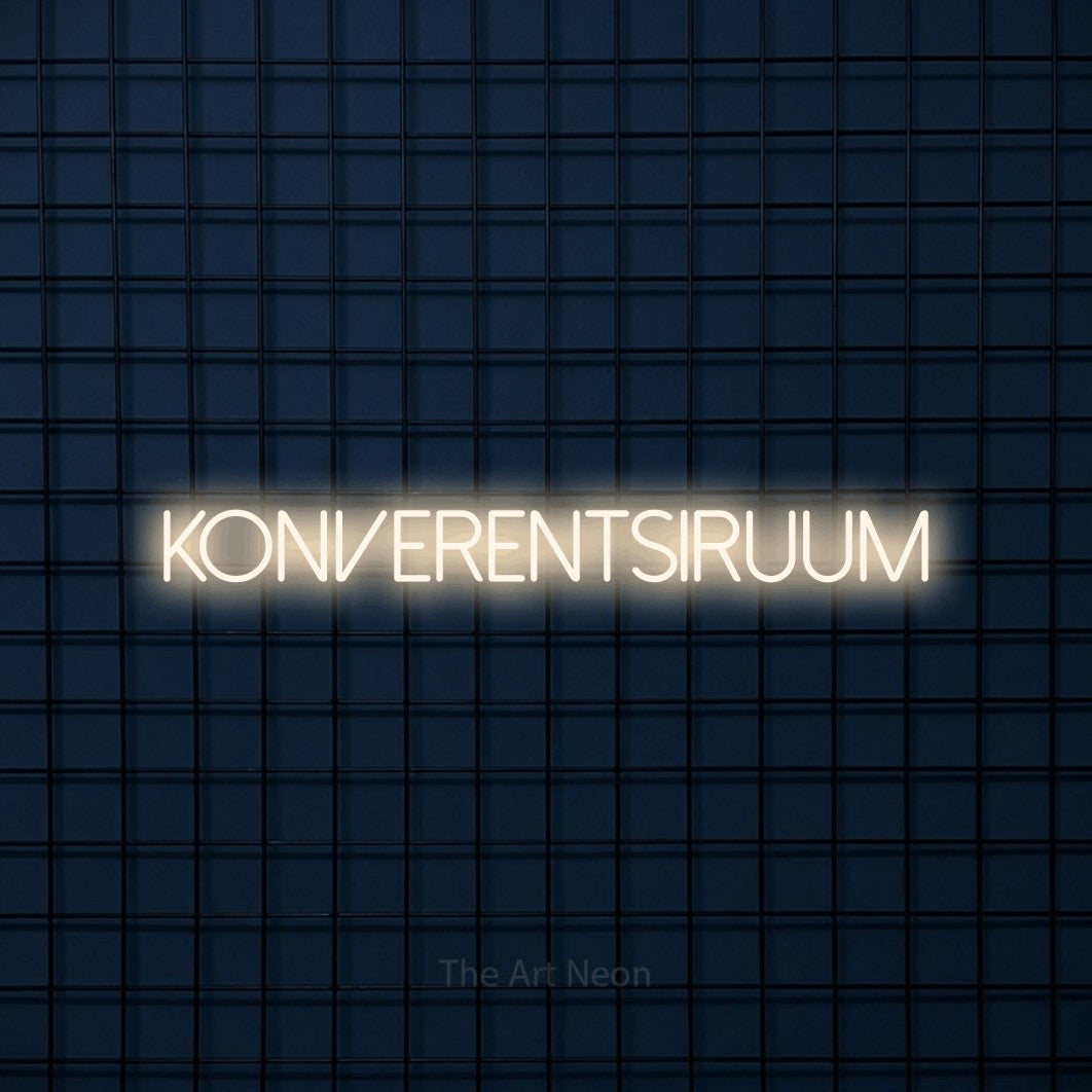 LED neon sign reading “Konverentsiruum”, arranged in a single line.