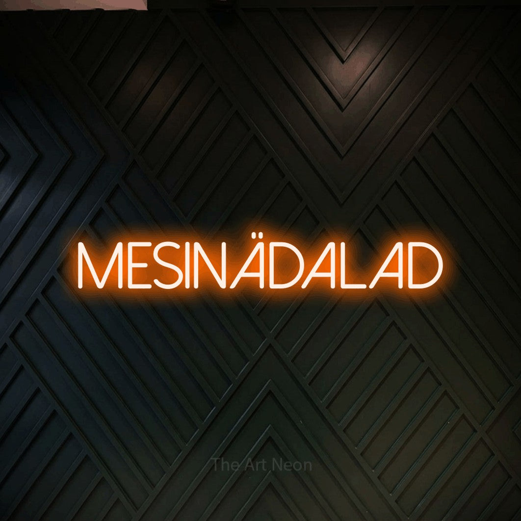 LED neon sign reading “Mesinädalad”, arranged in a single line.