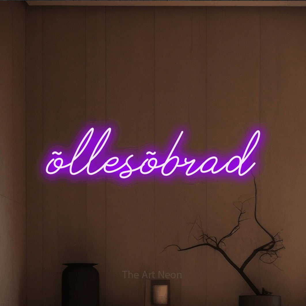 LED neon sign reading “õllesõbrad”, arranged in a single line.