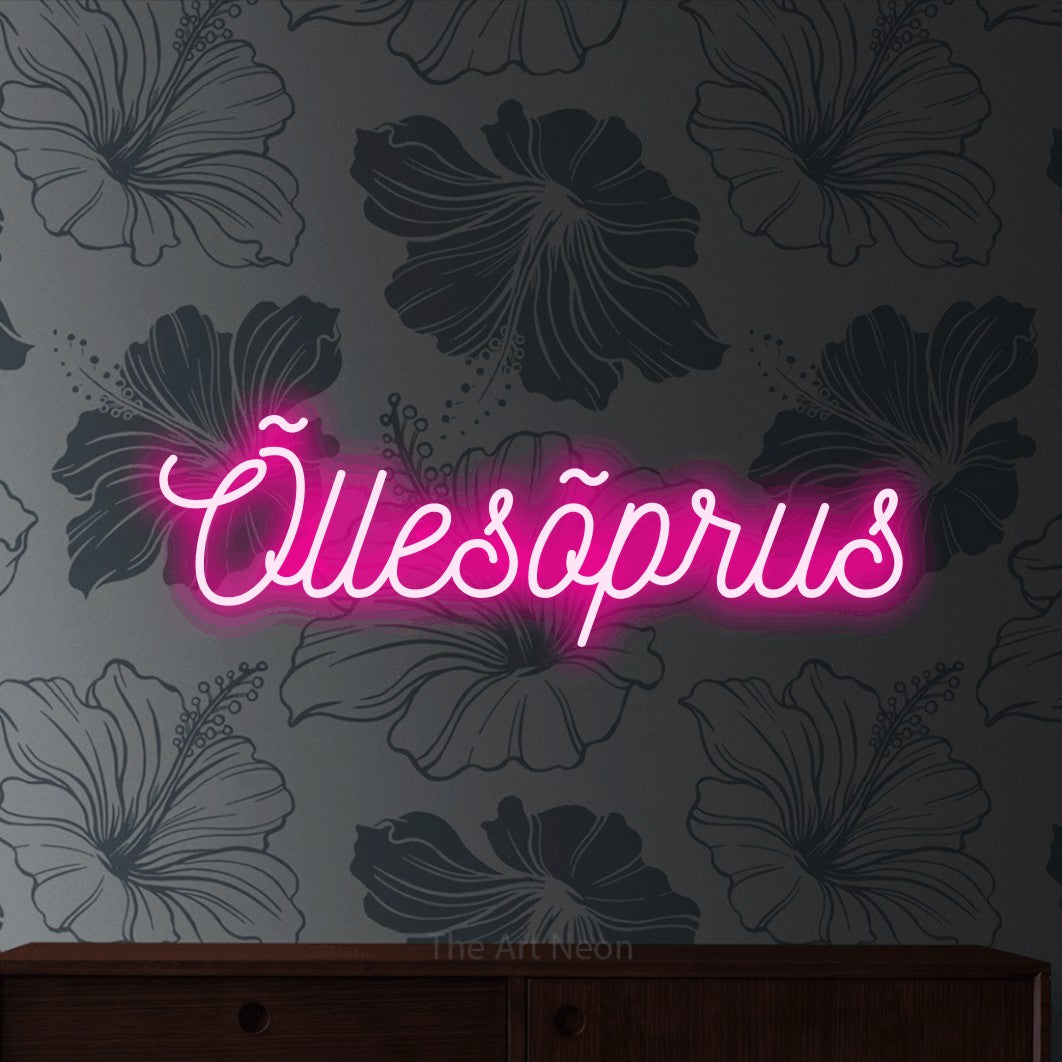 LED neon sign reading “Õllesõprus”, arranged in a single line.