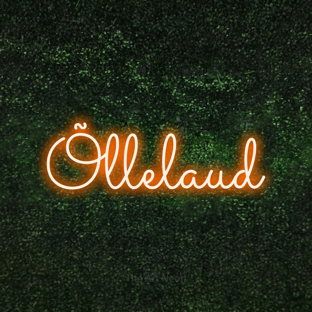 LED neon sign reading “Õllelaud”, arranged in a single line.