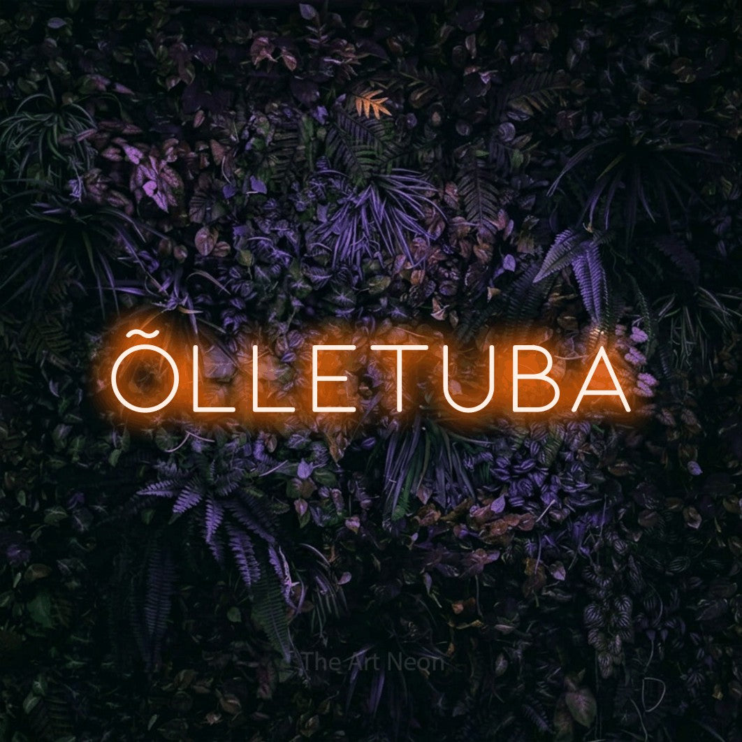 LED neon sign reading “Õlletuba”, arranged in a single line.