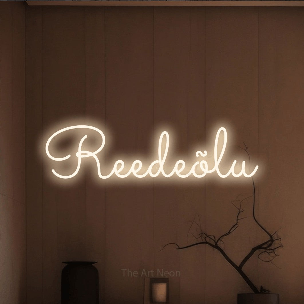 LED neon sign reading “Reedeõlu”, arranged in a single line.