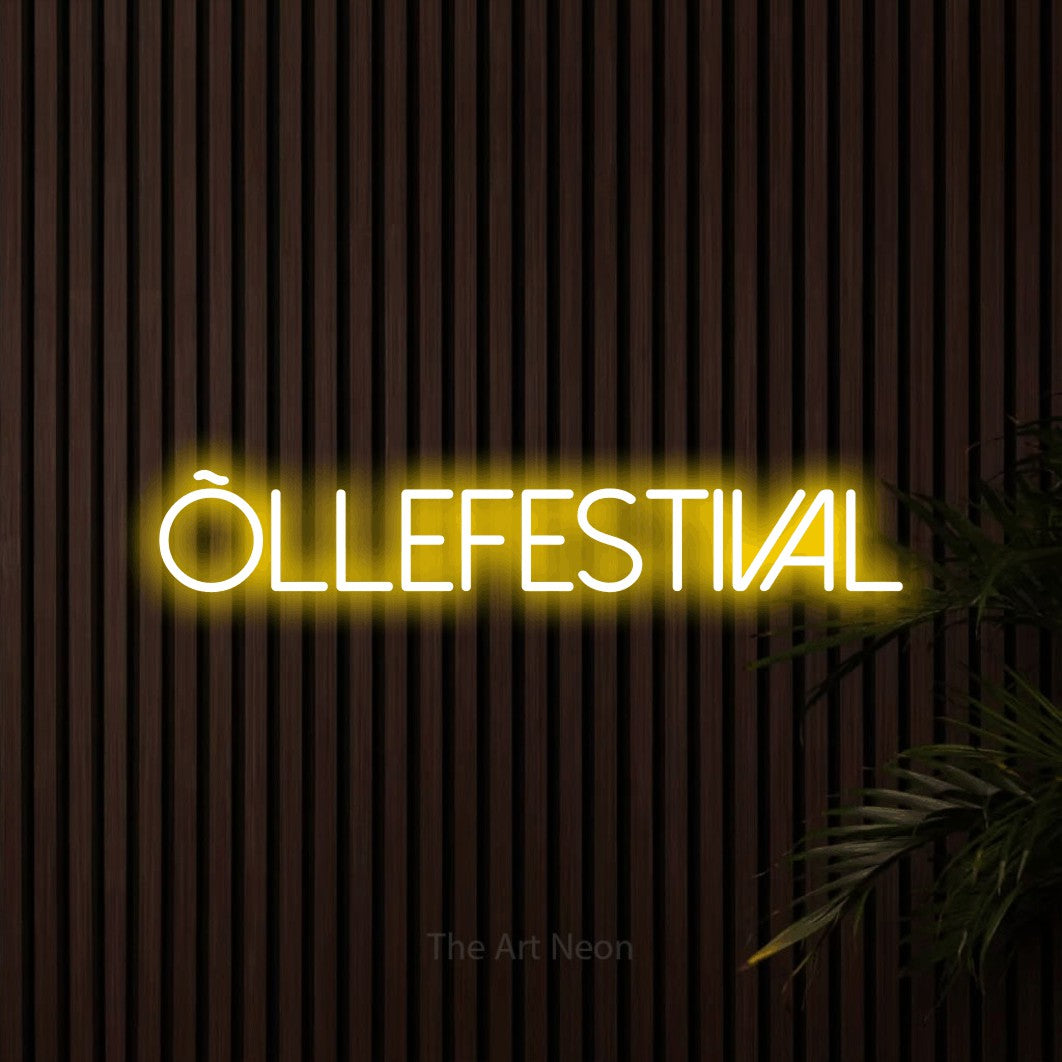 LED neon sign reading “Õllefestival”, arranged in a single line.