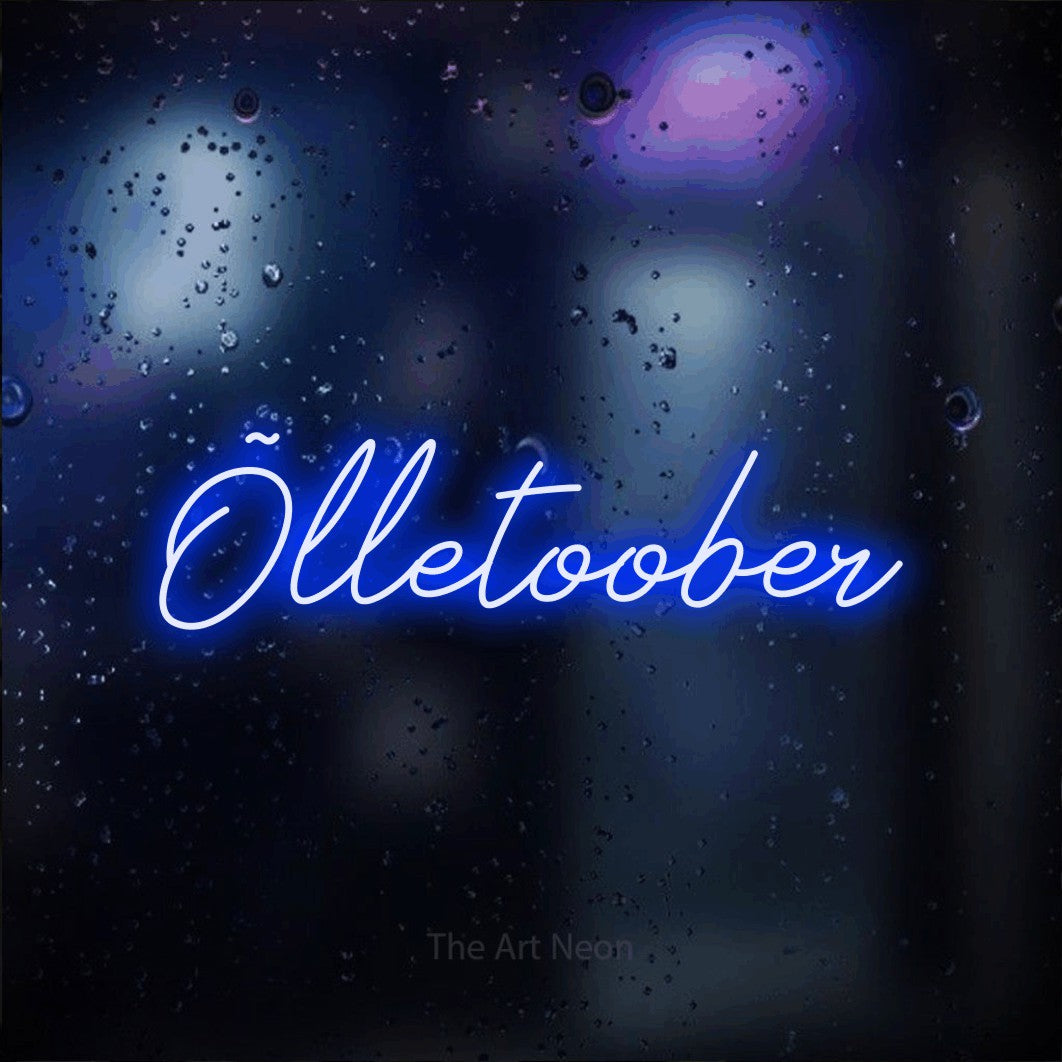 LED neon sign reading “Õlletoober”, arranged in a single line.