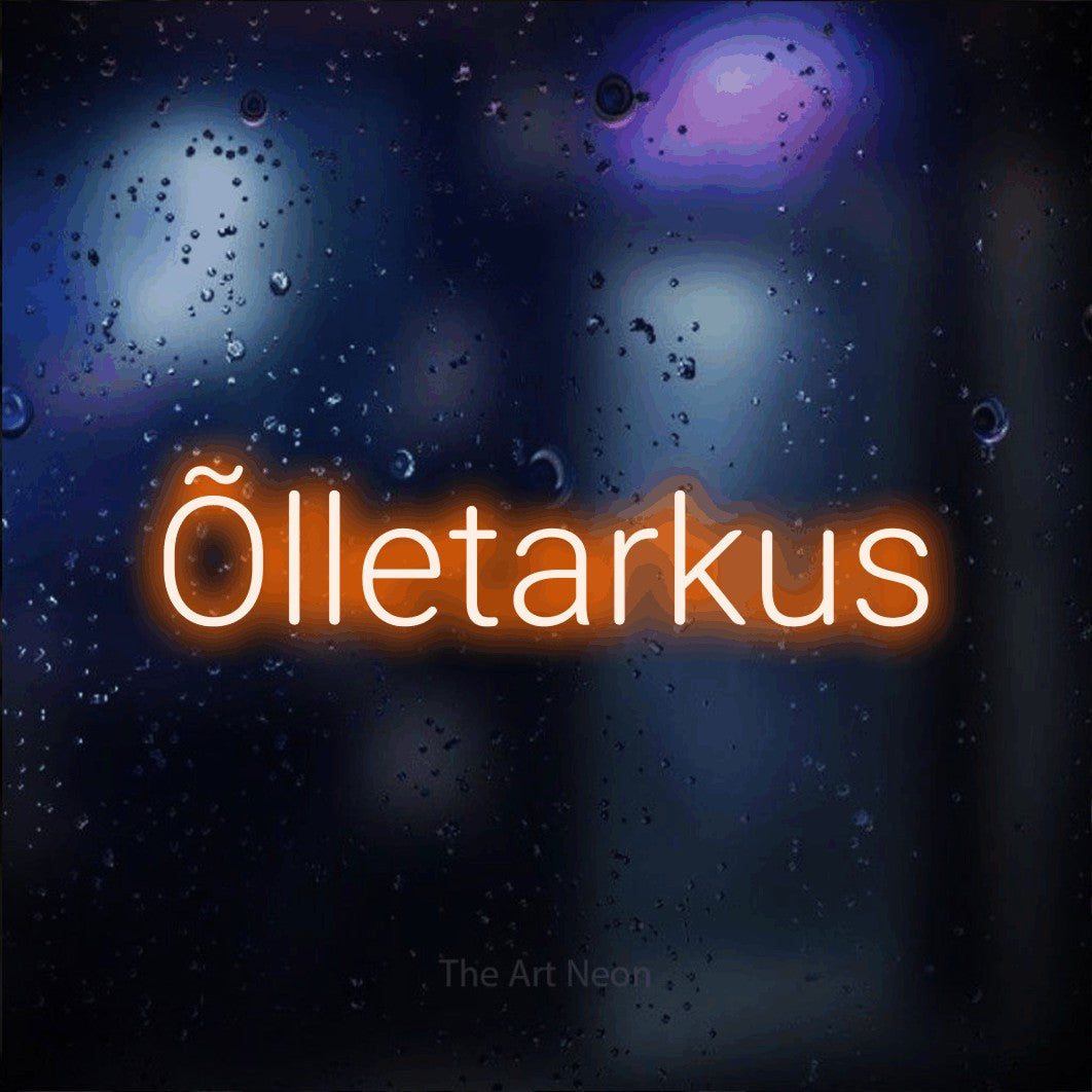 LED neon sign reading “Õlletarkus”, arranged in a single line.