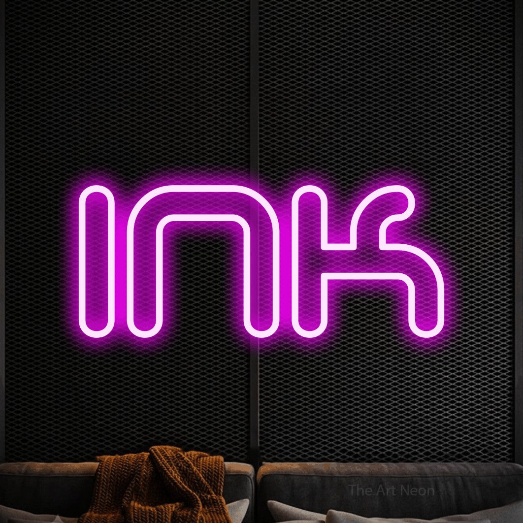 LED neon sign reading “Ink”, arranged in a single line.