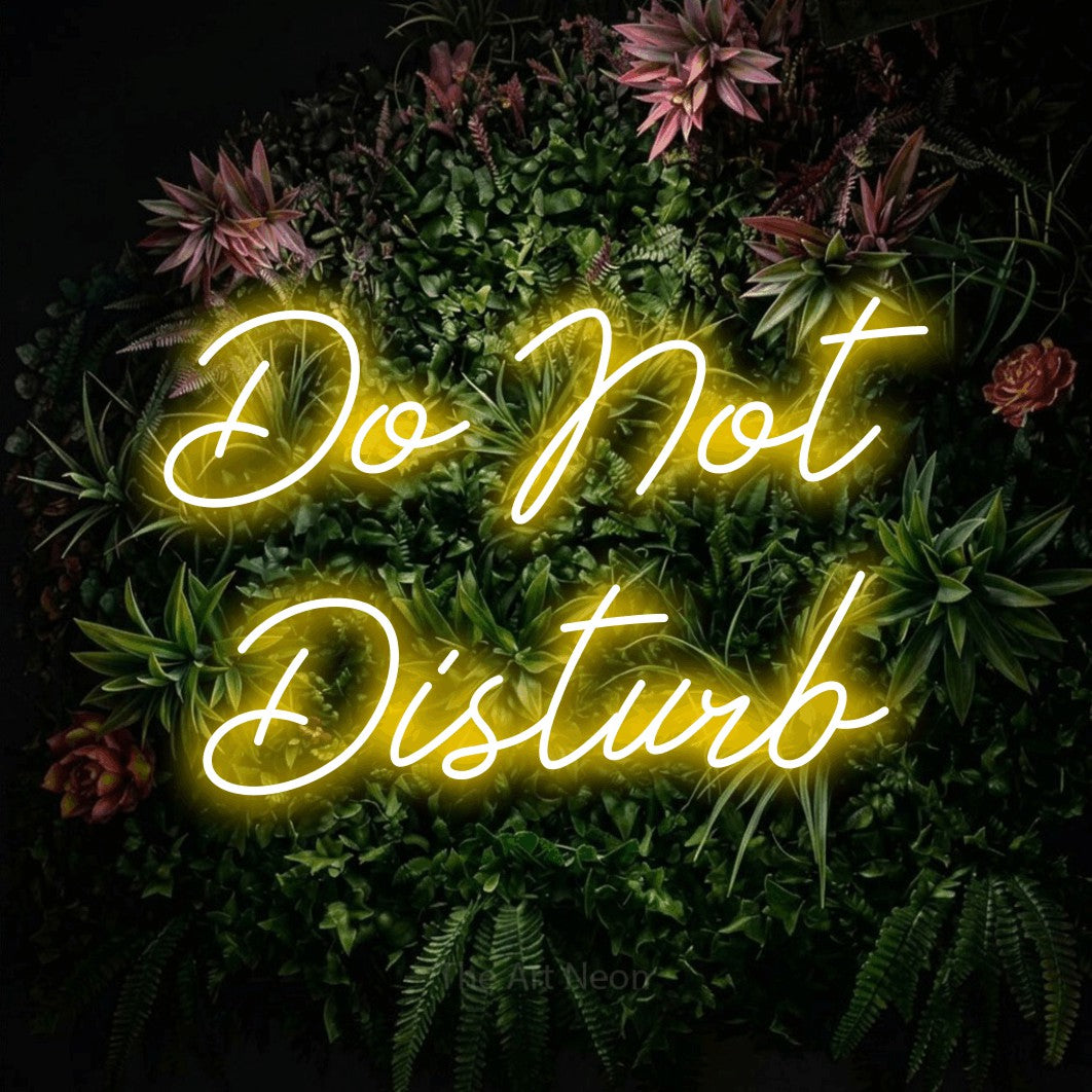 LED neon sign reading “Do Not Disturb”, arranged in 2 lines.