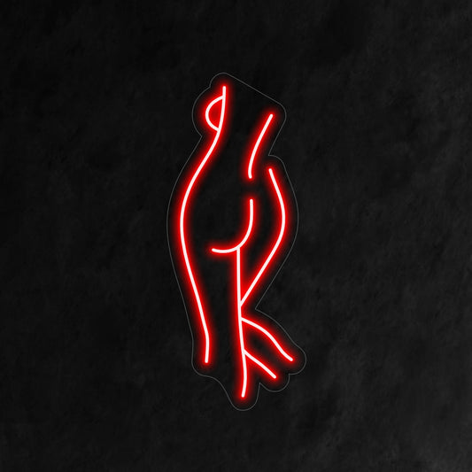 "Female Body Neon Sign" lights up with artistic elegance, perfect for art galleries and spaces appreciating the aesthetic appeal of the feminine form.