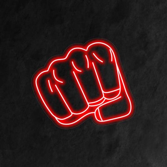 "Fist Punch Neon Sign" is a powerful and motivating addition to your sports-themed interior. A neon light that captures the dynamic energy of a fist punch.