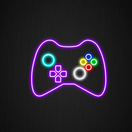 "Game Controller Neon Sign" - Pulsing with gaming excitement, perfect for game zones and entertainment spaces, immersing anyone in the thrilling world of video games.