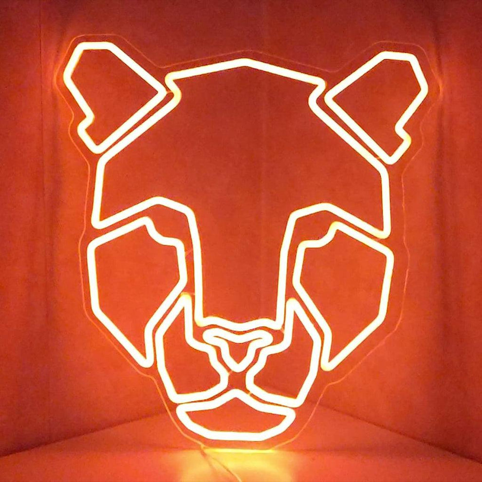 Geometric Leopard Neon Sign | Modern LED Wall Art | The Art Neon