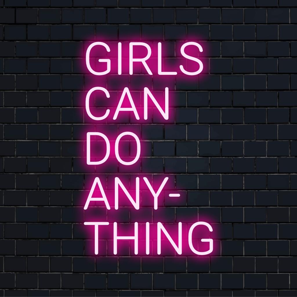 Girls Can Do Anything Custom LED Neon Signs: Unique Decor – The Art Neon