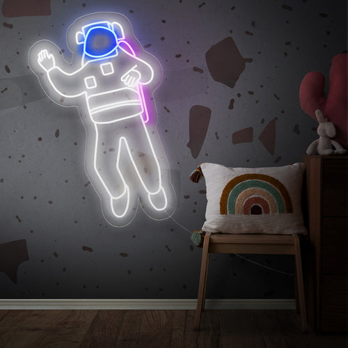 Insegna al neon "Saluti dallo spazio": dona un tocco ultraterreno, è perfetta per le stanze a tema scientifico e per gli appassionati di astronomia, evoca sogni di avventure intergalattiche.