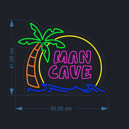 Räätälöity neonkyltti 50 × 41 cm
