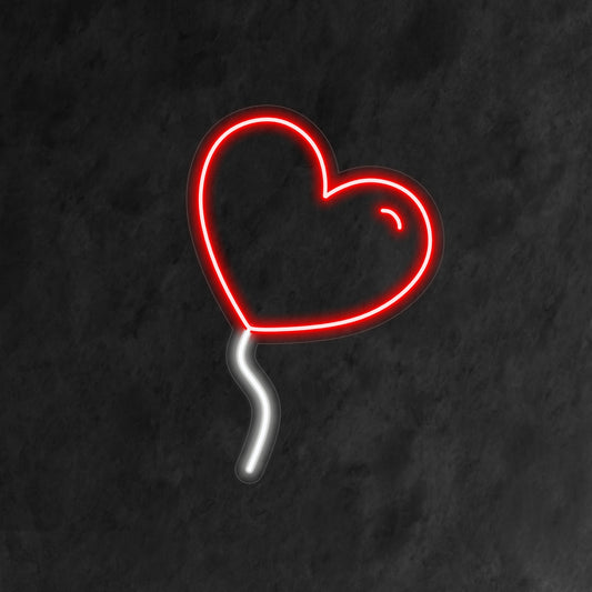 "Heart Balloon Neon Sign" - Adding a touch of romance and celebration, perfect for events, parties, or any space where love and joy are in the air.