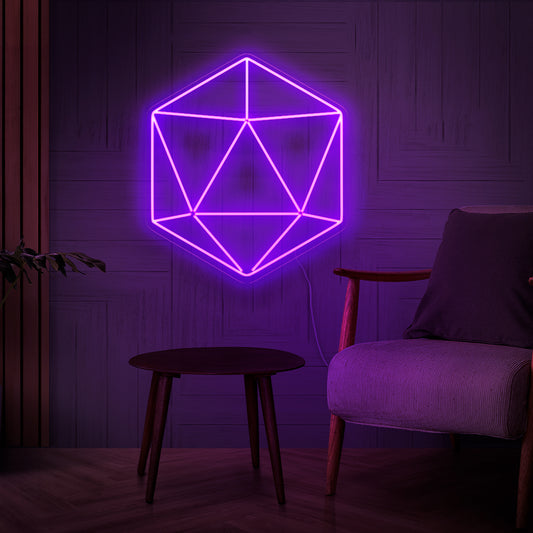 "Hexagon Neon Sign" - A modern and geometric addition, showcasing the simplicity and elegance of hexagonal shapes for spaces that appreciate minimalist and abstract designs.