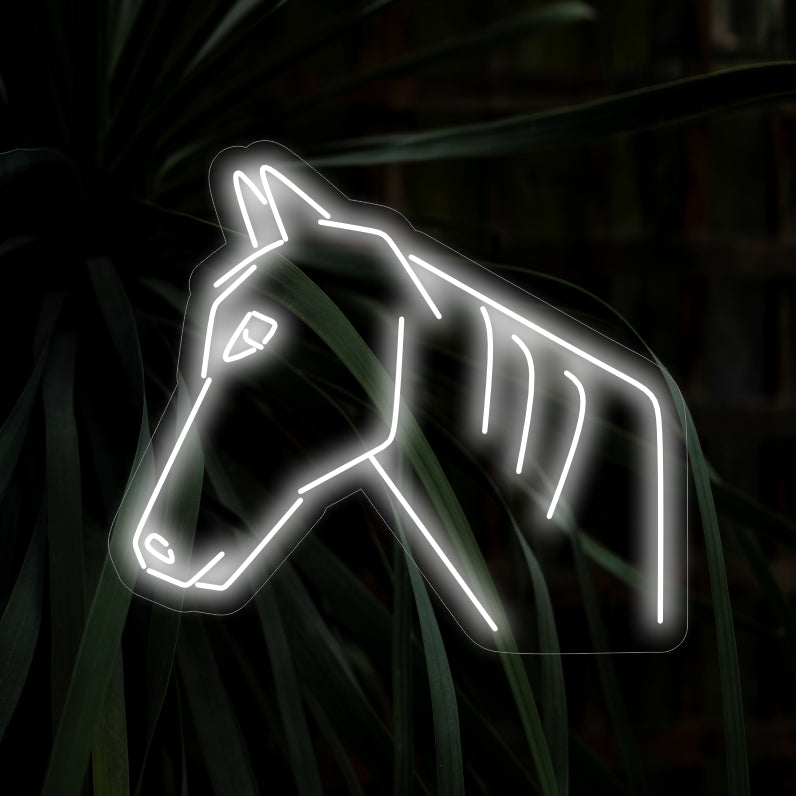 "Horse Neon Sign" - A majestic and captivating addition to equestrian-themed spaces, showcasing the spirit and grace of horses with a dynamic and enchanting neon light.
