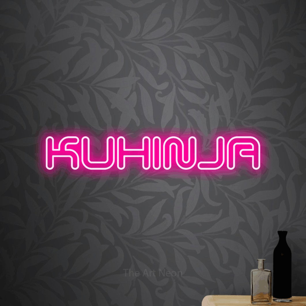 LED neon sign reading “KUHINJA”, arranged in a single line.