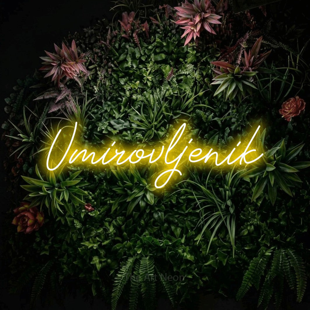 LED neon sign reading “Umirovljenik”, arranged in a single line.