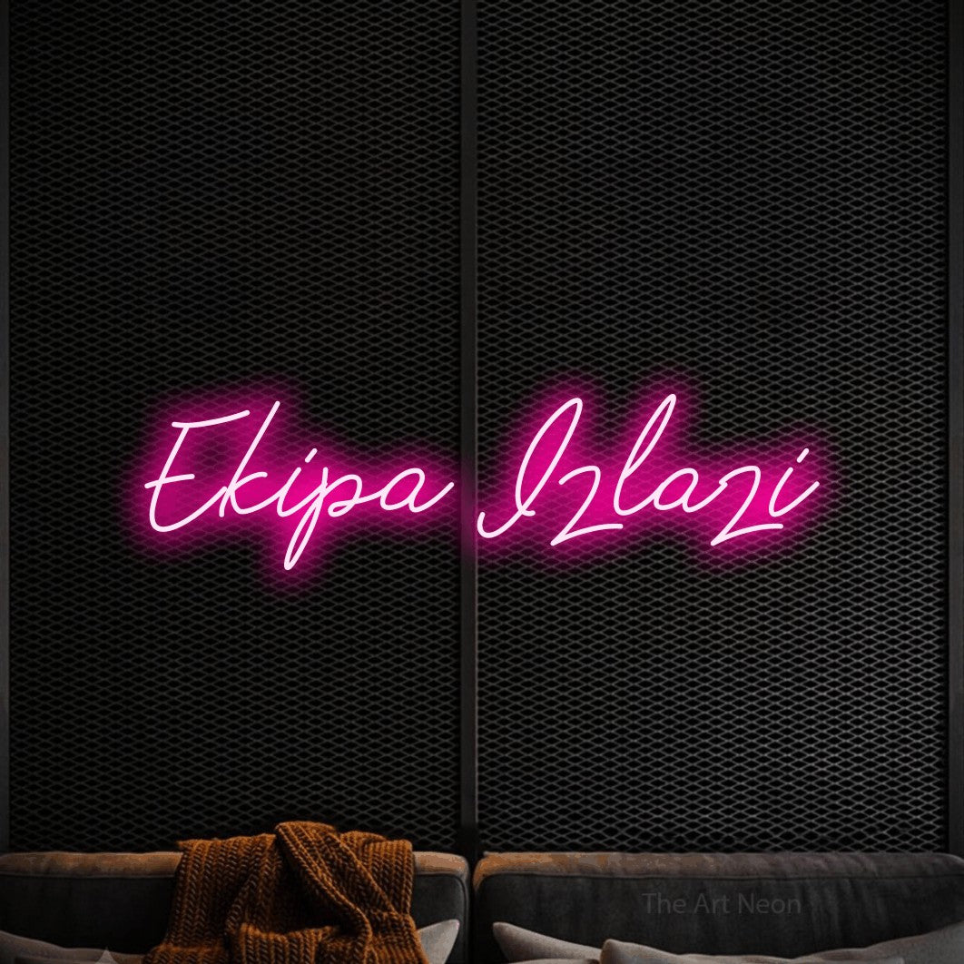 LED neon sign reading “Ekipa Izlazi”, arranged in a single line.