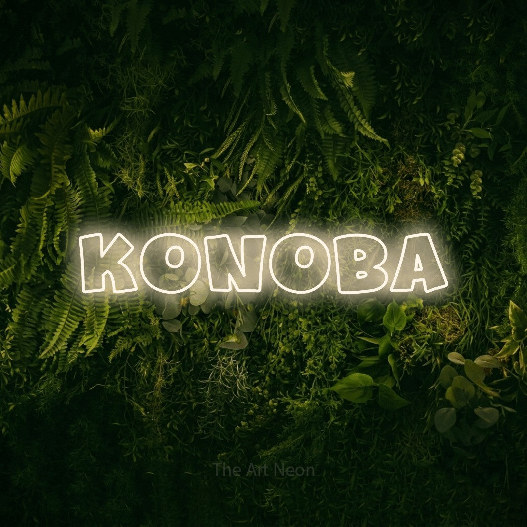 LED neon sign reading “Konoba”, arranged in a single line.