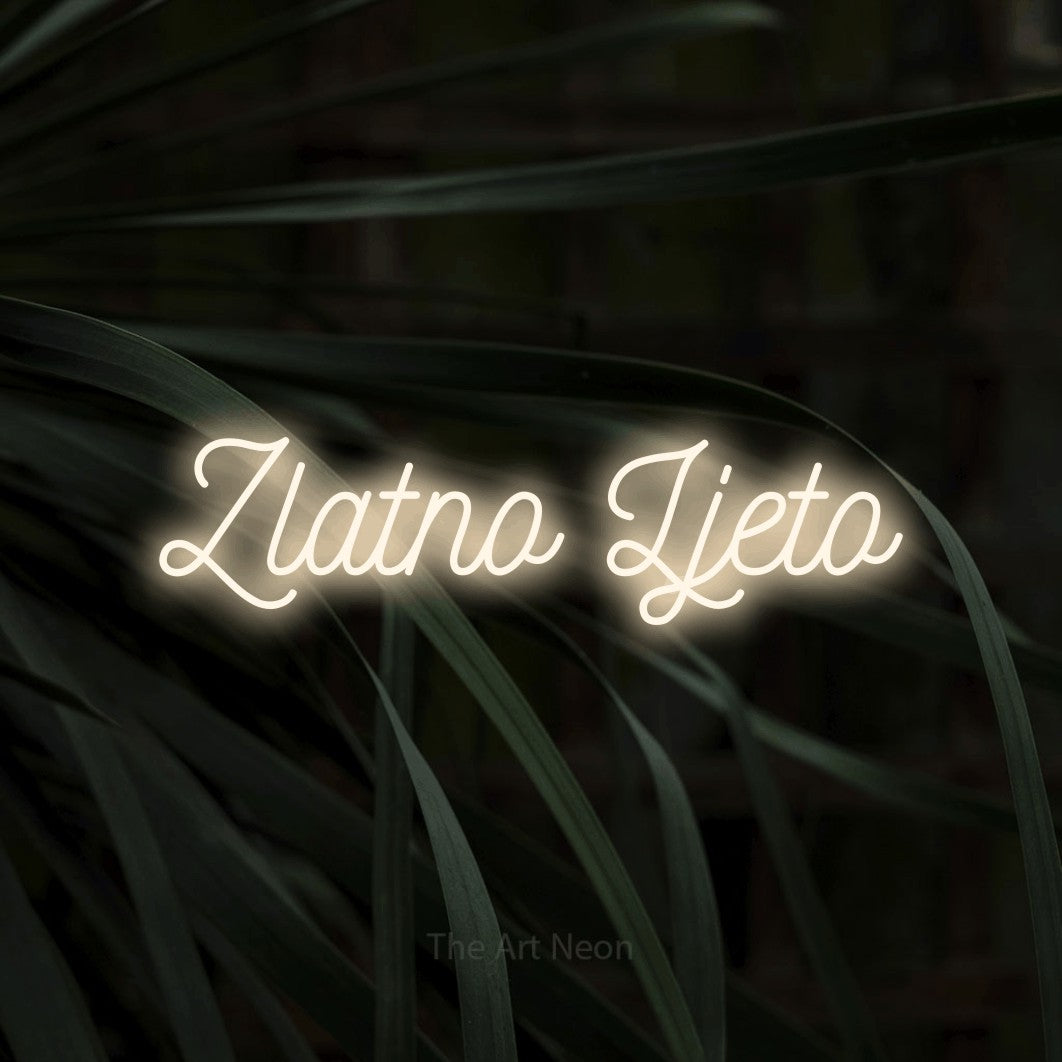 LED neon sign reading “Zlatno Ljeto”, arranged in a single line.