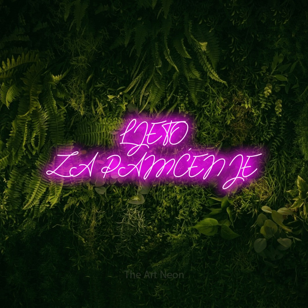 LED neon sign reading “LJETO ZA PAMĆENJE”, arranged in two lines.