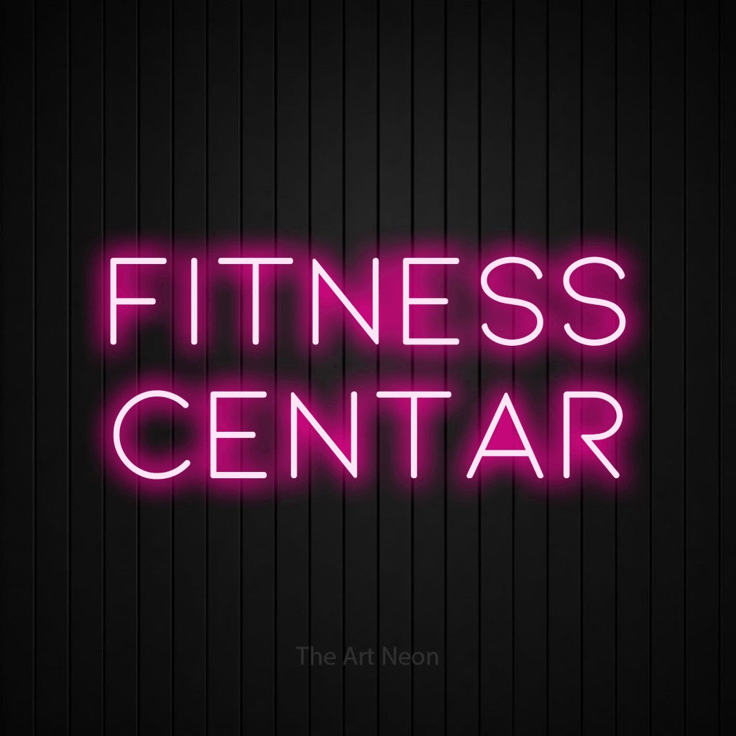 LED neon sign reading “Fitness Centar”, arranged in two lines.