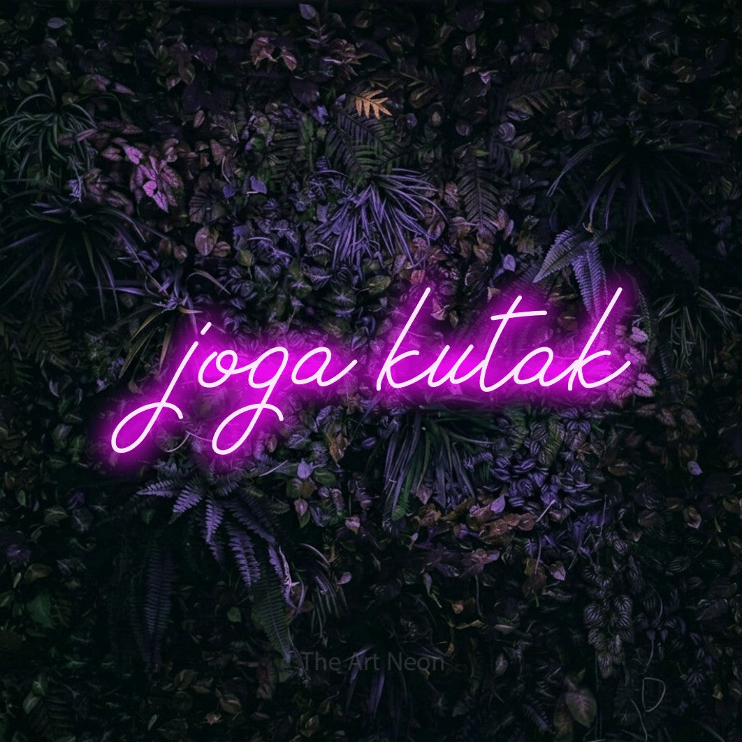 LED neon sign reading “joga kutak”, arranged in a single line.