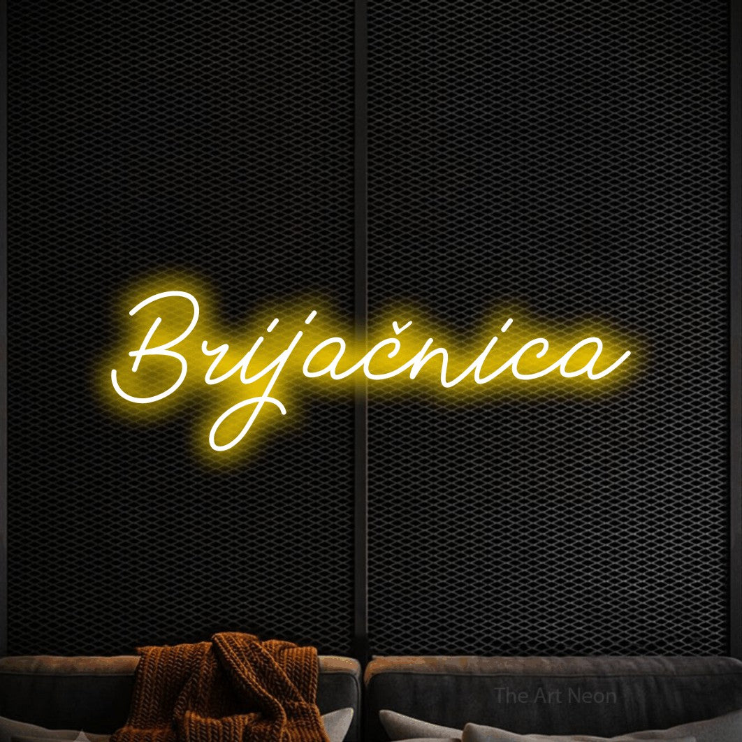 LED neon sign reading “Brijačnica”, arranged in a single line.
