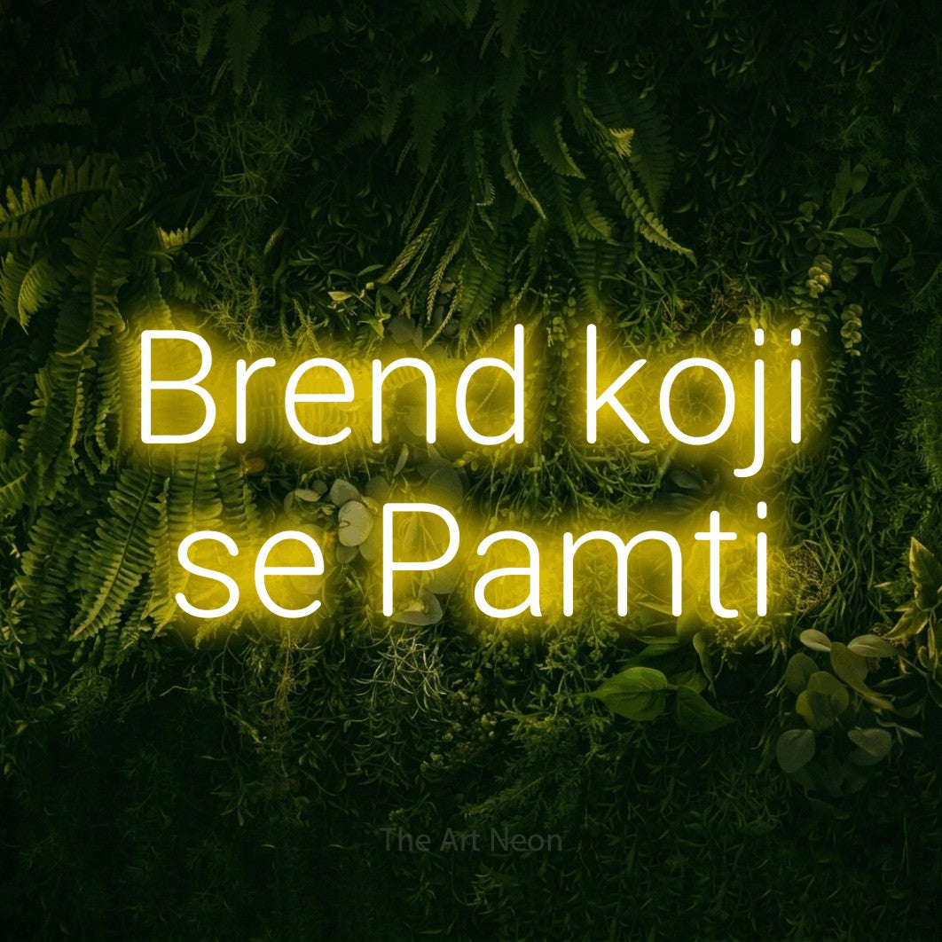 LED neon sign reading “Brend koji se Pamti”, arranged in two lines.