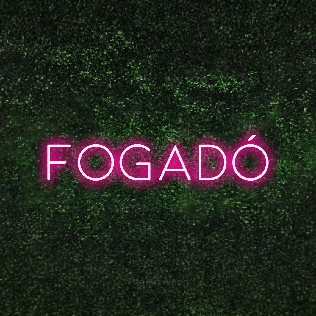 LED neon sign reading “Fogadó”, arranged in a single line.