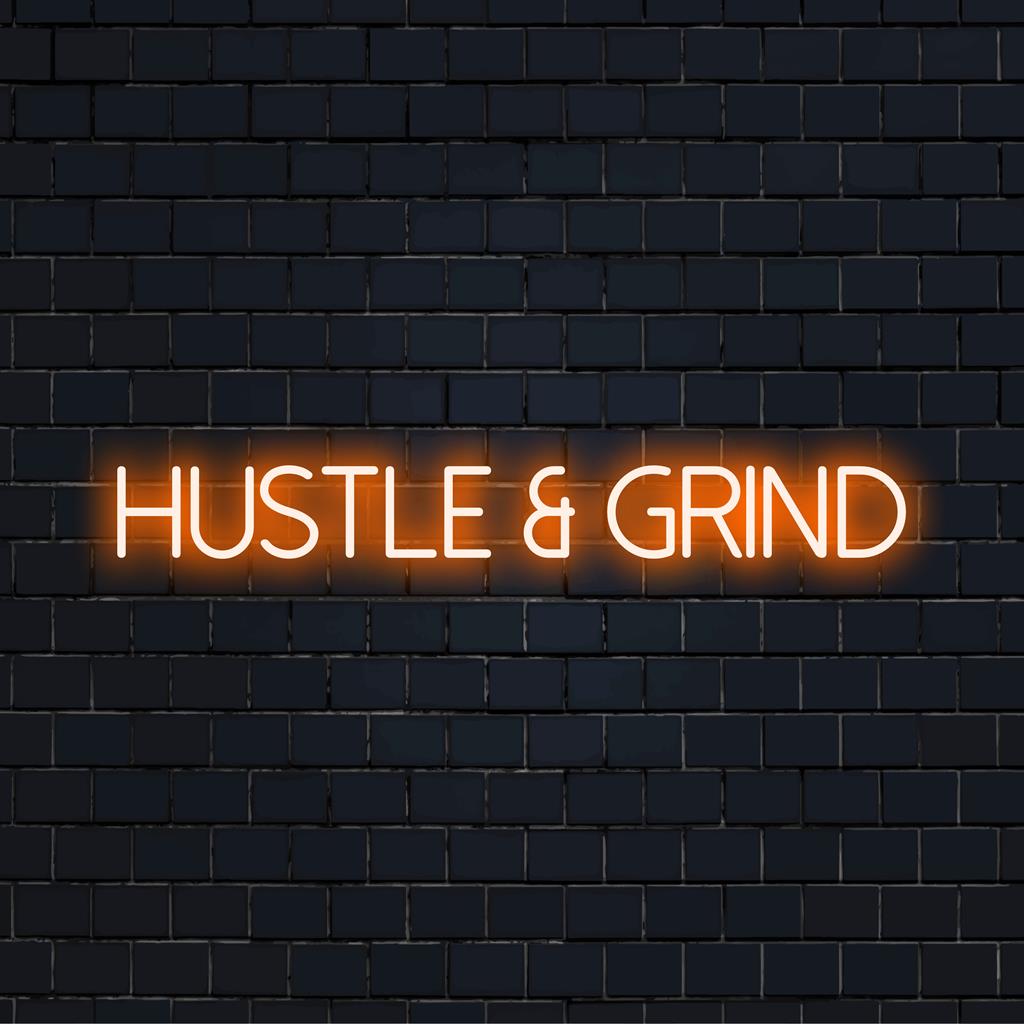 Hustle Led Sign Custom Hustle And Grind: Custom LED Neon Signs & Unique Decor – The Art Neon