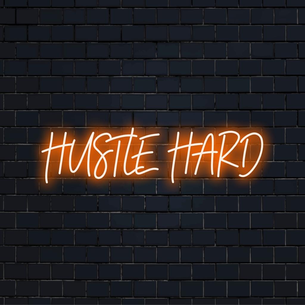 Hustle Led Sign Custom Hustle Hard LED Neon Signs: Unique Personalized Decor – The Art Neon