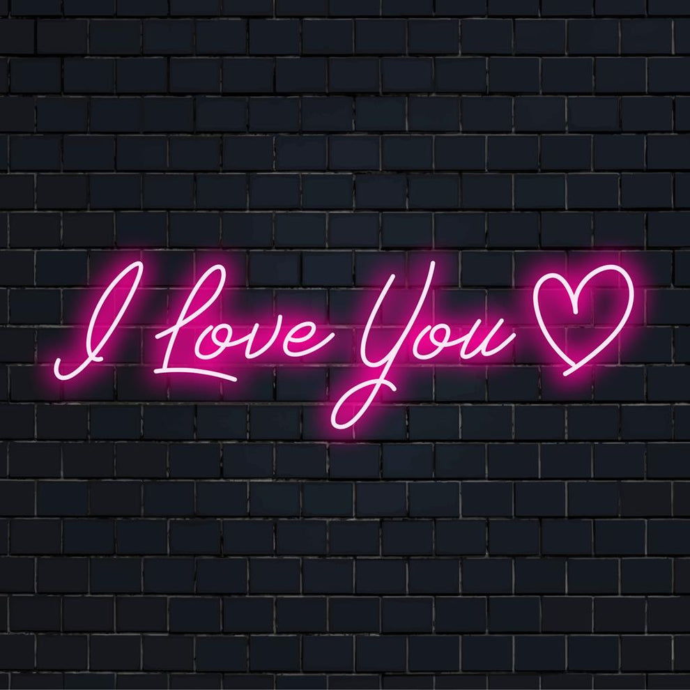 I Love You LED Neon Signs - Unique, Personalized Decor – The Art Neon