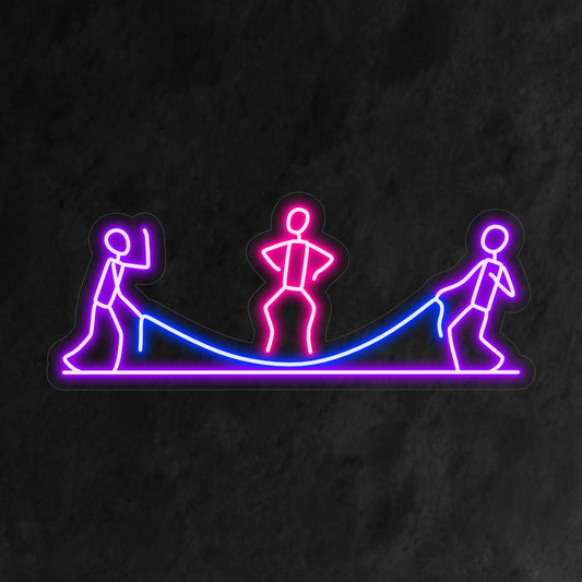 "Jumping Rope Neon Sign" is a dynamic and fitness-inspired addition to your interior. A neon light that portrays the energetic movement of jumping rope.
