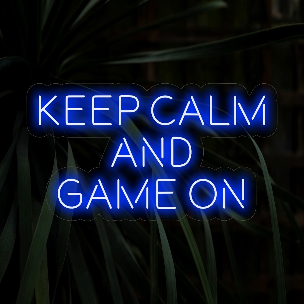 L'enseigne néon « Keep Calm And Game On » est idéale pour votre espace gaming, diffusant une ambiance cool et décontractée. Illuminez votre espace avec ce néon arborant un mantra classique du gaming.