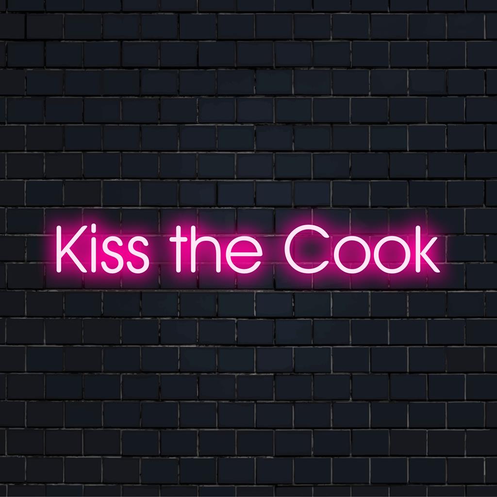 Kiss The Cook LED Neon Signs: Unique & Personalized Decor – The Art Neon