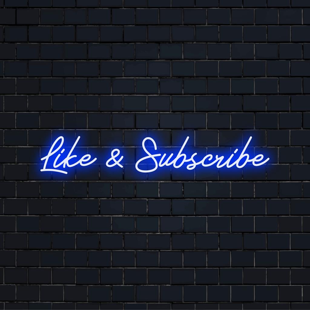 Like And Subscribe LED Neon Signs – Personalized Neon Decor – The Art Neon