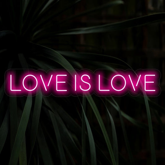  "Love Is Love Neon Sign" is a heartwarming and inclusive addition for spaces celebrating the diversity of love. Illuminate with acceptance and positivity!