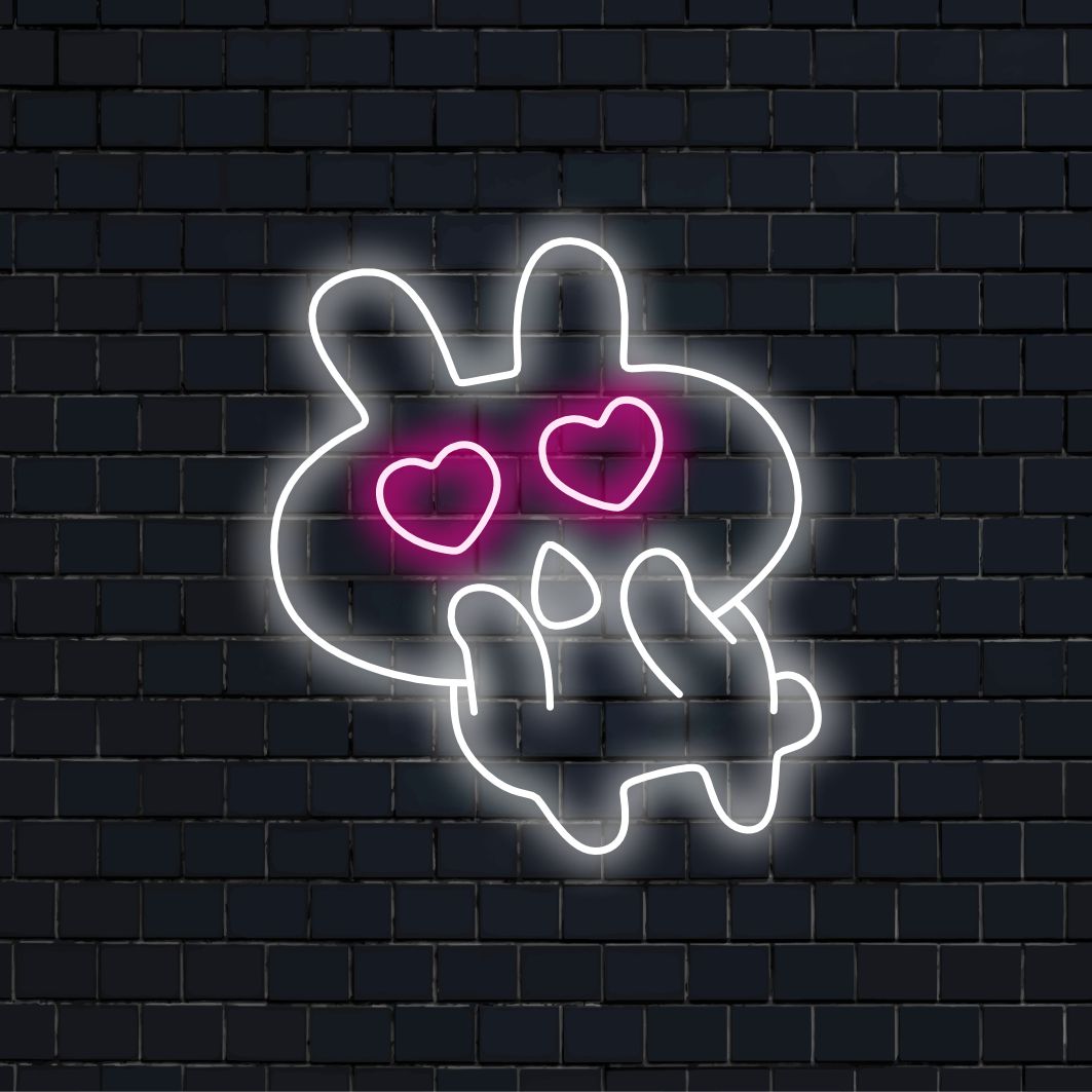 Το "Lovestruck Bunny Neon Sign" είναι μια αξιολάτρευτη και γοητευτική προσθήκη για χώρους γεμάτους ιδιοτροπία και αγάπη. Φωτίστε με γοητεία εμπνευσμένη από κουνελάκια!