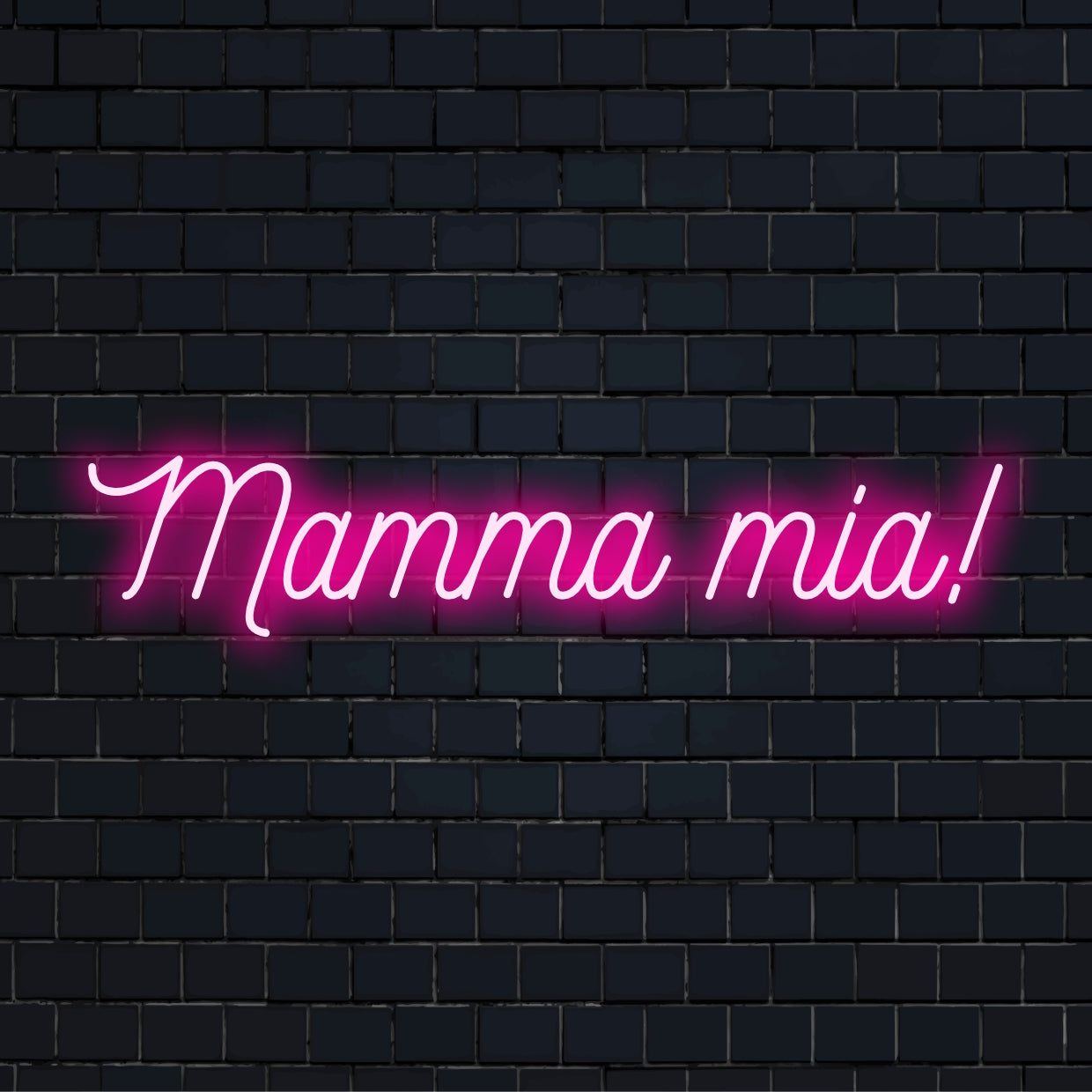 Custom Mamma Mia LED neon sign, combining neon art charm and bespoke design for unique decor.