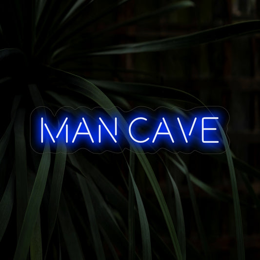 "Man Cave Neon Sign" is a bold and masculine addition, perfect for spaces where guys can unwind and enjoy. Illuminate with the essence of a personal retreat!