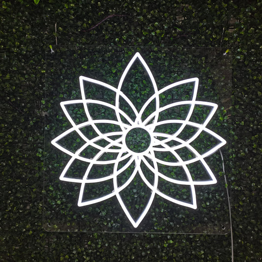 Mandala cvijet neonski znak