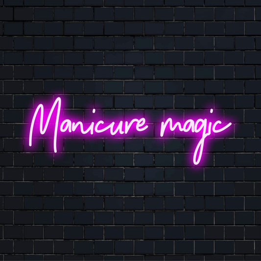 Manicure Magic LED Neon Sign: Brighten your space with this custom neon design, perfect for adding a unique glow to any room.